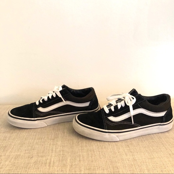 old school black and white shoes